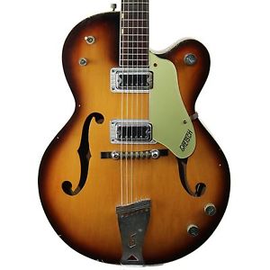VINTAGE 1967 GRETSCH 6117 DOUBLE ANNIVERSARY HOLLOW BODY SUNBURST FINISH