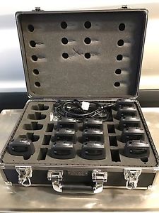 Listen Technologies LA-311 charging case, 12 LR-400-72 receivers, 12 LA-164 ears