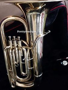 TUBA EB FLAT OF PURE BRASS MADE IN BRASS POLISH+HARD CASE +FREE SHIPPING LATEST