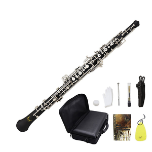 ammoon Cupronickel Key Professional Oboe C Silver Plated Breath For Beginners Wi