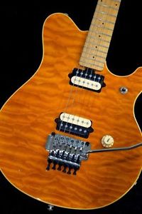 MUSIC MAN Axis EX Trans Amber Electric Guitar Rare Made in Japan Free Shipping