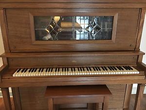 Upright Playerpiano and bench