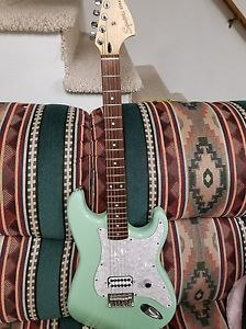 Squier Stratocaster by Fender Tom Deolonge Sea Grean with Duncan Pick up.