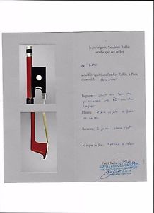 Very fine French viola bow from the RAFFIN shop/cert Raffin