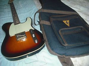 Paulman/Kluson/Goldo Bitsa Esquire,Sunburst, Double bound body, soft case.