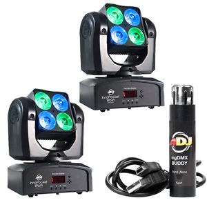 American DJ Inno Pocket Wash Pair w/ American DJ MyDMX Buddy Controller