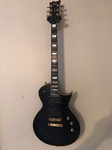 ESP LTD DELUXE EC-1000 BLACK EMG HUMBUCKER LES PAUL ELECTRIC GUITAR w/ HARD CASE