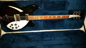 Rickenbacker 360 12 String Jetglo (Black) w/ CASE 1999 Used *blemishes on wood*
