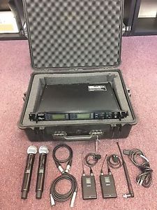 SHURE Wireless UR4D w/ 2x (UR1-WL184 Lav, UR2-SM58, antennas, case) 578-638 MHz