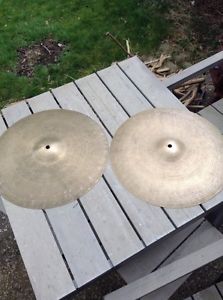 Free P&P. A Pair of 14" Vintage Zildjian  K Hi Hat Cymbals. Istanbul Turkish