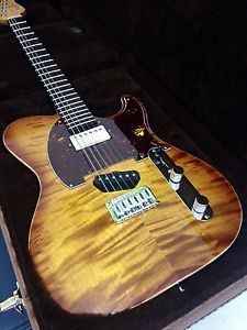 Melancon 5A Flame maple masterbuilt custom shop tele, Maple neck, rosewood FB