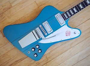 2016 Gibson Firebird V '65 Reissue Electric Guitar Pelham Blue Vibrola Mint, ohc
