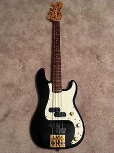 (RARE) - 1983 Fender USA Precision Gold Elite II Bass with EMG's & Case