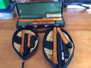Three Mollenhauer Kynsecker Recorders -Soprano, Alto, and Tenor (Maple)
