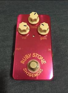 Shigemori Ruby Stone Overdrive Effect Pedal Japanese Handmade Effector Drive