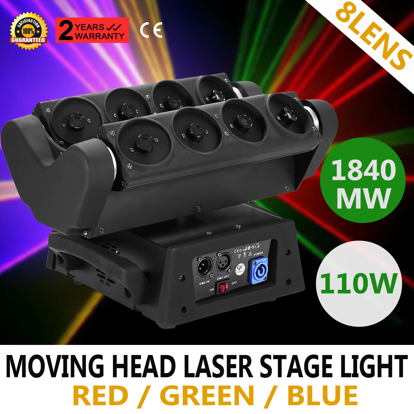 RGB spider lase Moving head light DMX Party Club stage lighting wide beam New