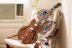 Vintage Walnut Epiphone Riviera early 1970s Japanese ES345 w/ hardshell case