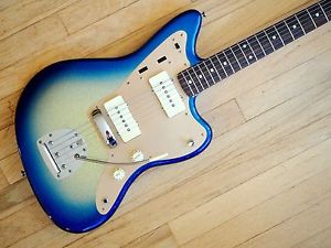 2008 Fender Jazzmaster American Vintage Offset Guitar Surfburst Gold Guard USA