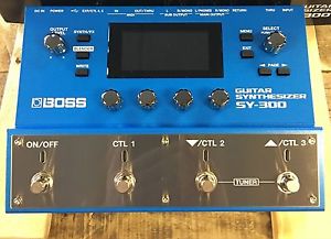 Boss SY-300 Guitar Synthesizer Electric Guitar Effects Pedal w 2 FREE Cables