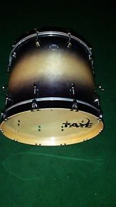 taye studio birch 5 piece shell pack black lacquer burst with double tom stand