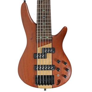 2015 IBANEZ SR756 SR 756 SIX 6 STRING ELECTRIC BASS NATURAL FINISH