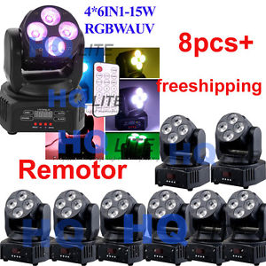 Mini wash 4x15W RGBWAUV 6in1 LED moving head Wash beam spot light club light
