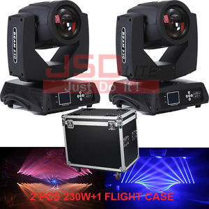 2pcs DMX512 Sharpy Beam 230W 7R Moving Head Light with Flight Case For stage