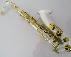 White Carving Professional High-Grade U-Shape B Flat Brass Tenor Saxophone #