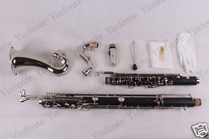 (Low C ) Bass Clarinet Bb Key Hard Bakelite Body Nickel Plated Nice Tone  #1