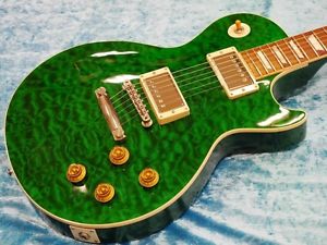 Gibson 1959 Les Paul Quilt Top Gloss -Green Electric Guitar Free shipping