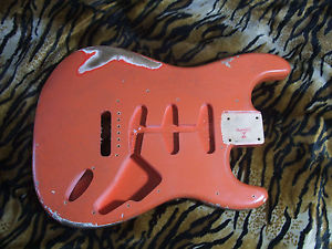 Fender Custom Shop 1960s' RELIC Strat Body Fiesta Red Vintage Nitro light alder