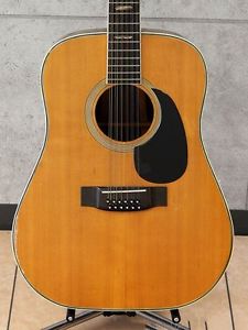 YAMAKI No.250 (F-250) 12 string Acoustic guitar 1970s Natural / wood grain