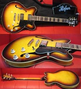 Hofner VERYTHIN STANDARD-CT HCT-VTH Semi Acoustic Type E-Guitar Free Shipping