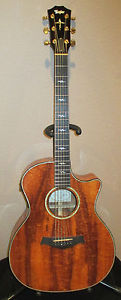 2002 TAYLOR  K-14-CE KOA ACOUSTIC GUITAR WITH PREFIX STEREO BLENDER BY FISHMAN