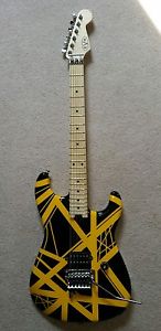 EVH Eddie Van Halen Striped Series Electric Guitar Black and Yellow Bumble Bee