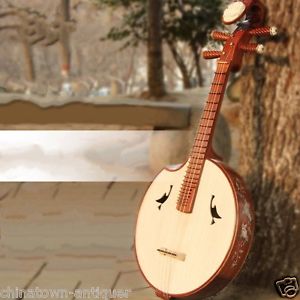 Aged Red Wood Zhong Ruan, Chinese Mandolin Guitar, Chinese Zhongruan Lute #4240