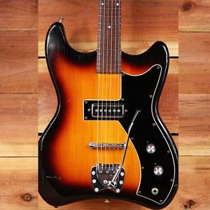 Vintage 1966 Guild S50 Jet Star Sunburst 60s Guitar Hard Case + Key Nice S-50