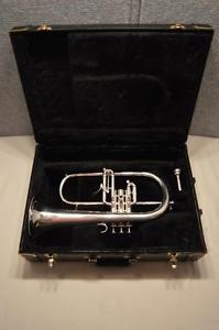 KANSTUL 925-2 SERIES Bb FLUGELHORN - SILVER NICKEL PLATED - CASE & MOUTHPIECE