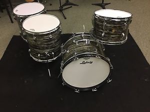 Ludwig Black Oyster Pearl Drum set, Keystone, Ringo, 1966, BOP 2 floor toms!