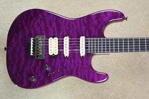 Charvel USA Custom Shop San Dimas HSS Ebony FB Trans Purple Guitar