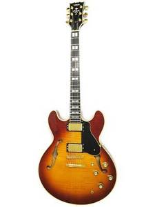 YAMAHA SA2200 2009 Made in Japan Sunburst Semi Acoustic E-Guitar Free Shipping