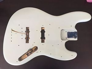 1962 Fender Jazz Bass Body w Copper shielding sonic blue Refin - Originally LPB