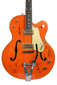 PEARL JAM BAND SIGNED STONE GOSSARD VINTAGE GRETSCH COUNTRY GENTLEMAN GUITAR
