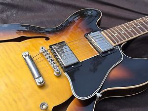 GIBSON ES-335 CUSTOM SHOP DOT '59 REISSUE HIGH GLOSS FIGURED VINTAGE SUNBURST