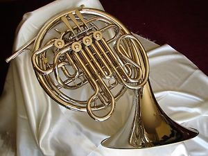 HOLTON  FARKAS  H177  DOUBLE ** FRENCH  HORN ** NICKEL  SILVER -- *BEAUTIFUL!*