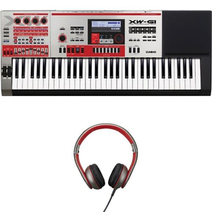 Casio XWG1 61-Key Groove Synthesizer Bundle with Casio XWH3 Headphones