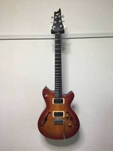 T's Guitars Custom Made E-Guitar Full Acoustic Type Sunburst Free Shipping