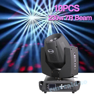 10PCS  230w 7R Zoom Moving Head Light Gobo Beam DMX DJ Party Lighting