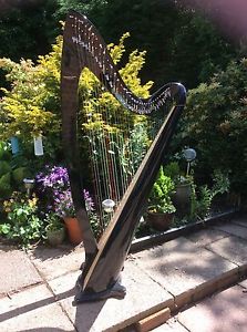 Neva 36 String Lever Harp - Black gloss