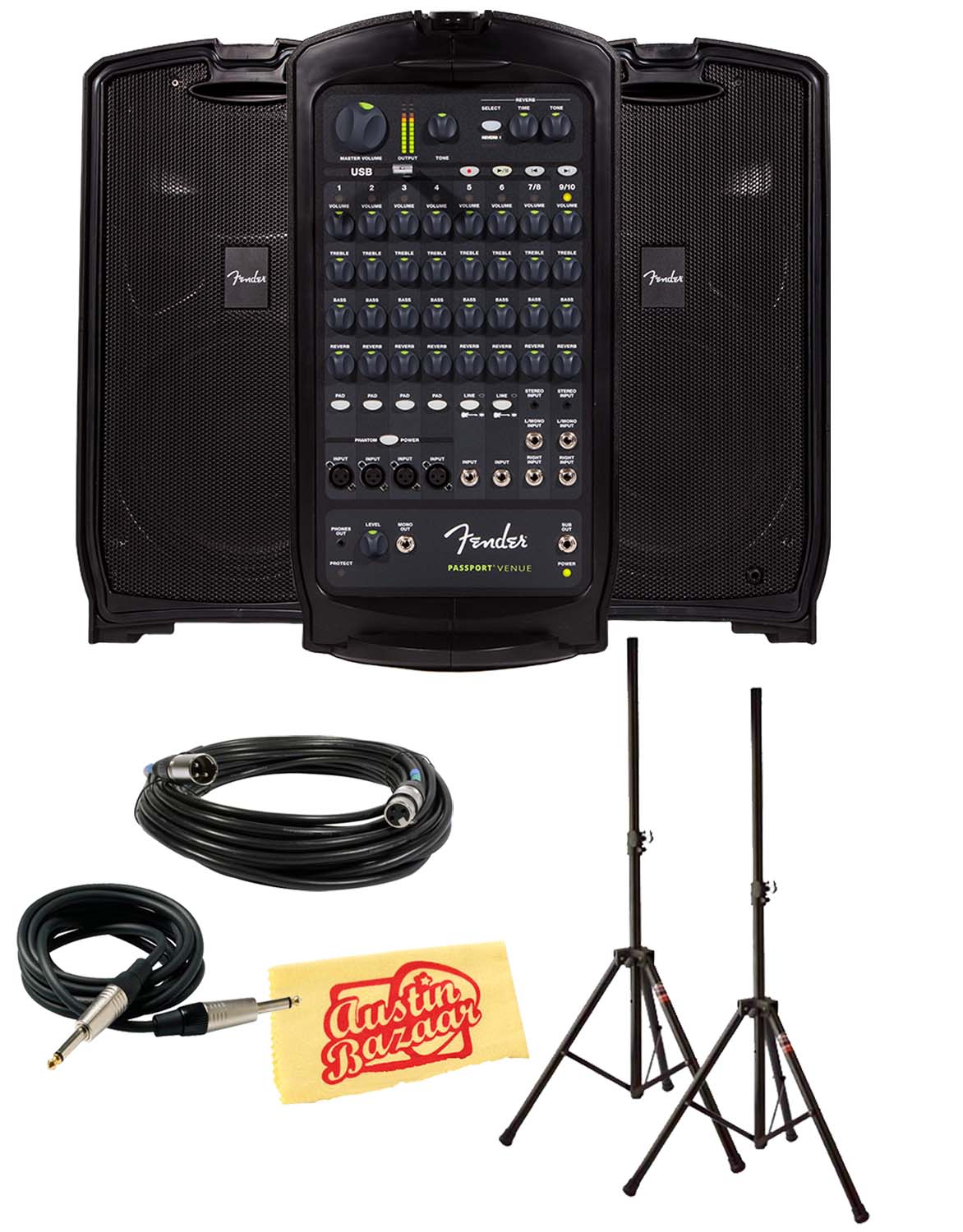 Fender Passport Venue Portable PA System w/ Stands, Cables